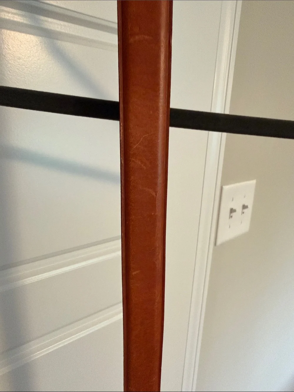 Madewell Brown Leather Belt with Gold Buckle
